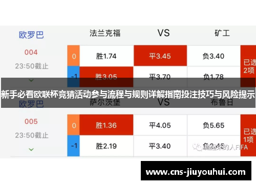 新手必看欧联杯竞猜活动参与流程与规则详解指南投注技巧与风险提示